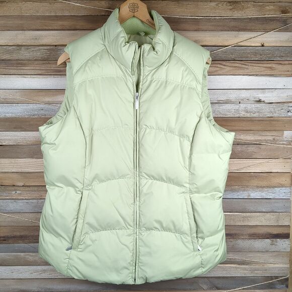 Eddie Bauer Jackets & Blazers - Eddie Bauer Celadon Green Premium Goose Down Puffer Vest Size Large Zip Front